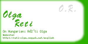 olga reti business card